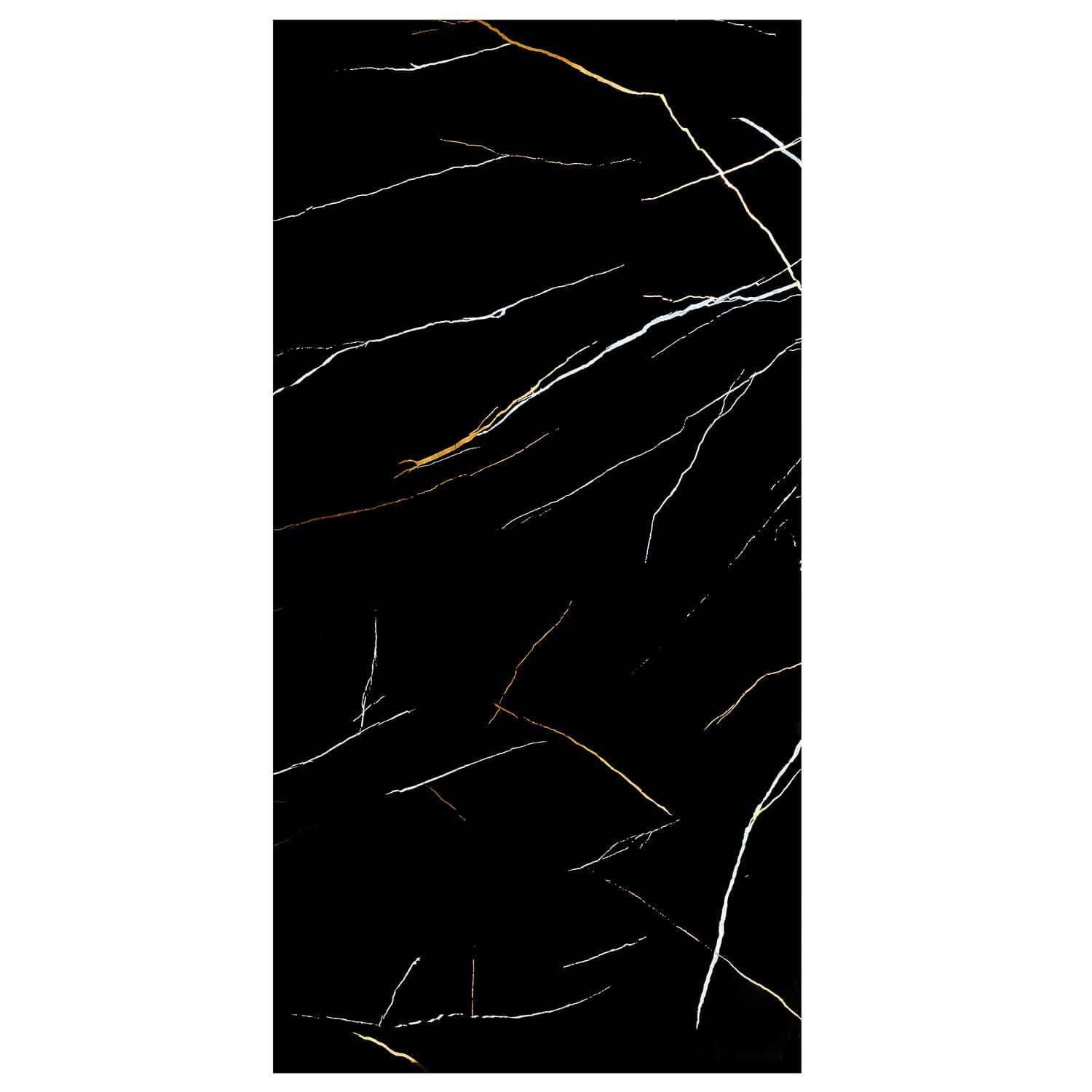Wall Panel SPC Marquina Black Marble Glossy 120 x 280 cm 4 mm Wall Panel SPC Marquina Black Marble Glossy 120 x 280 cm 4 mm