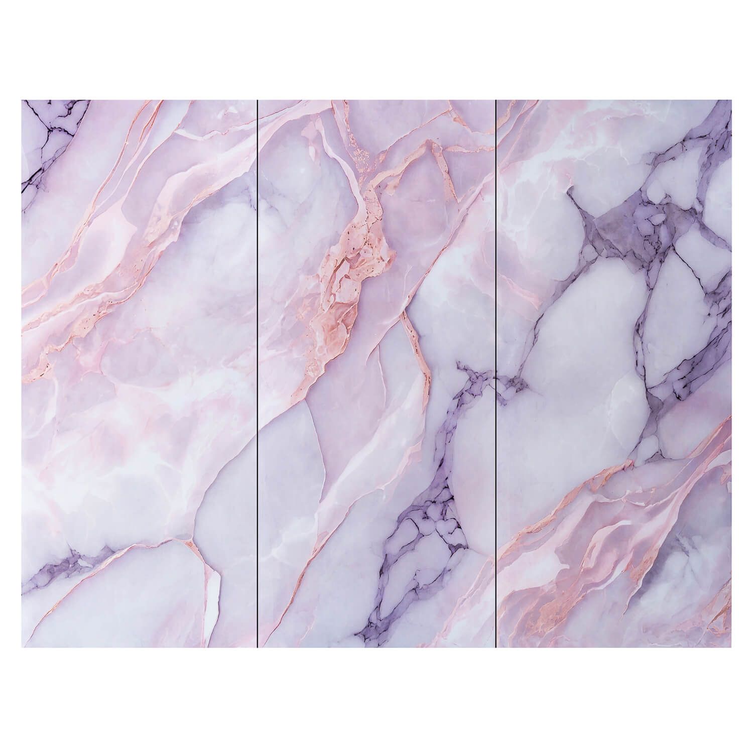 Wall Panel XXL Statuario Pink Glossy 120 x 280 cm 3 mm – Set of 3 (ABC)