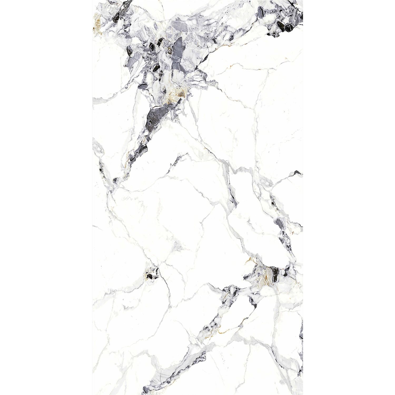 Wall Panel SPC Carrara White Marble Glossy 120 x 280 cm 4 mm (A)