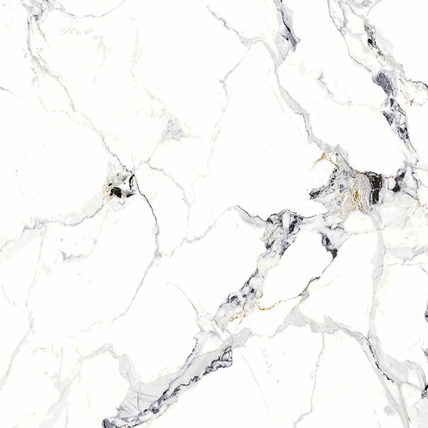 Wall Panel SPC Carrara White Marble Glossy 120 x 280 cm 4 mm (A)