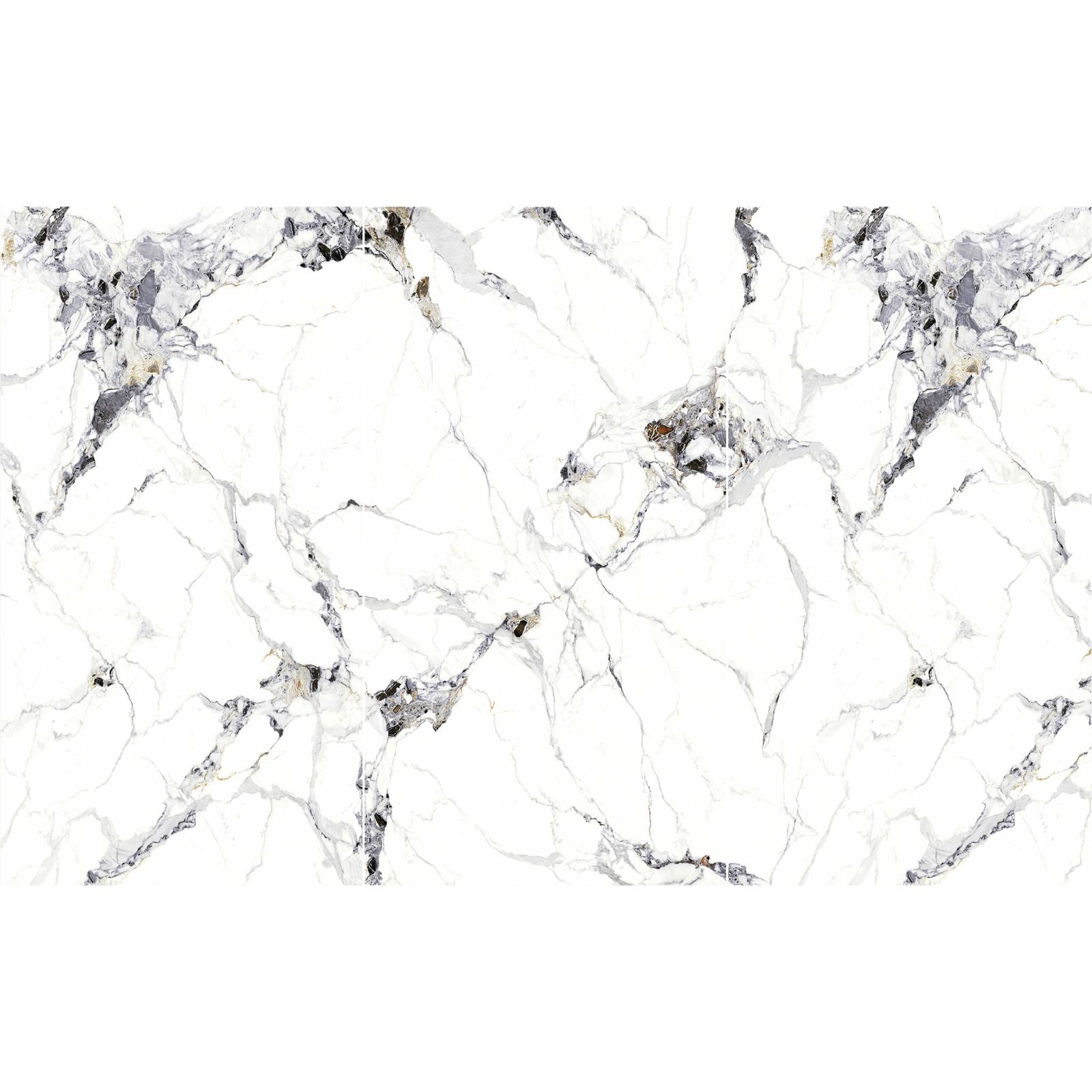 Wall Panel SPC Carrara White Marble Glossy 280 x 360 cm 4 mm - Set of 3 (ABC)