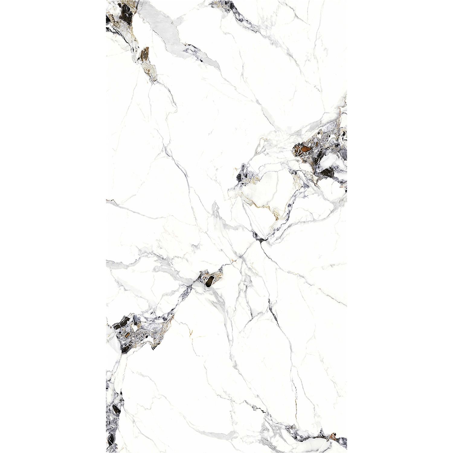 Wall Panel SPC Carrara White Marble Glossy 120 x 280 cm 4 mm (B) Wall Panel SPC Carrara White Marble Glossy 120 x 280 cm 4 mm (B)