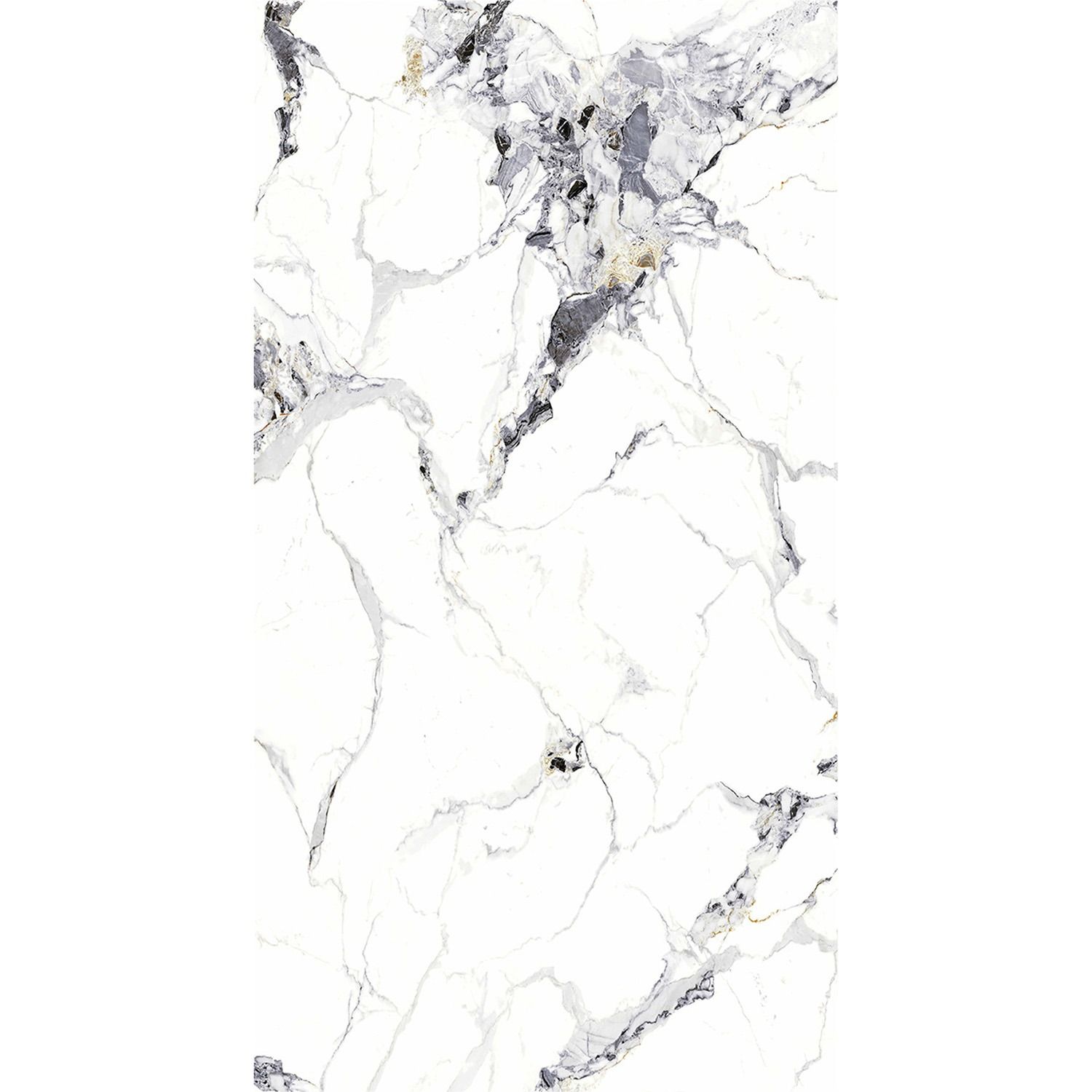 Wall Panel SPC Carrara White Marble Glossy 120 x 280 cm 4 mm (C)