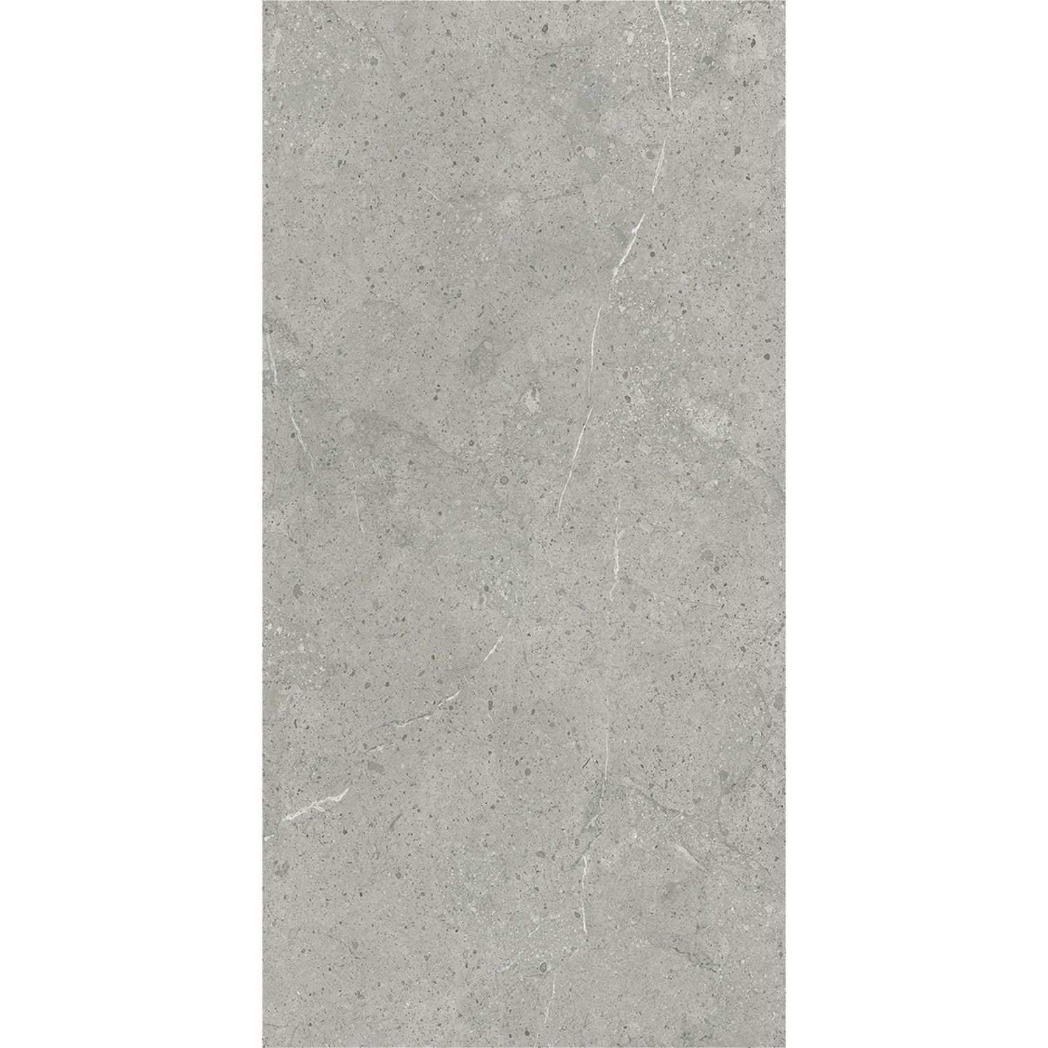 SPC Vinyl Floor Panel Limestone Grey Stone Matt 45 × 90 cm  4 mm
