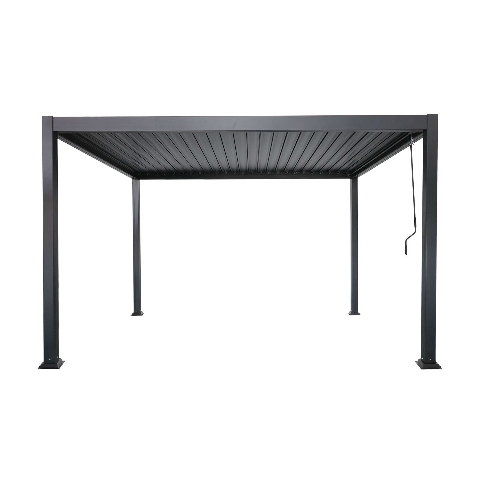 Aluminum Garden Pergola with Adjustable Roof Anthracite 3 x 3 m
