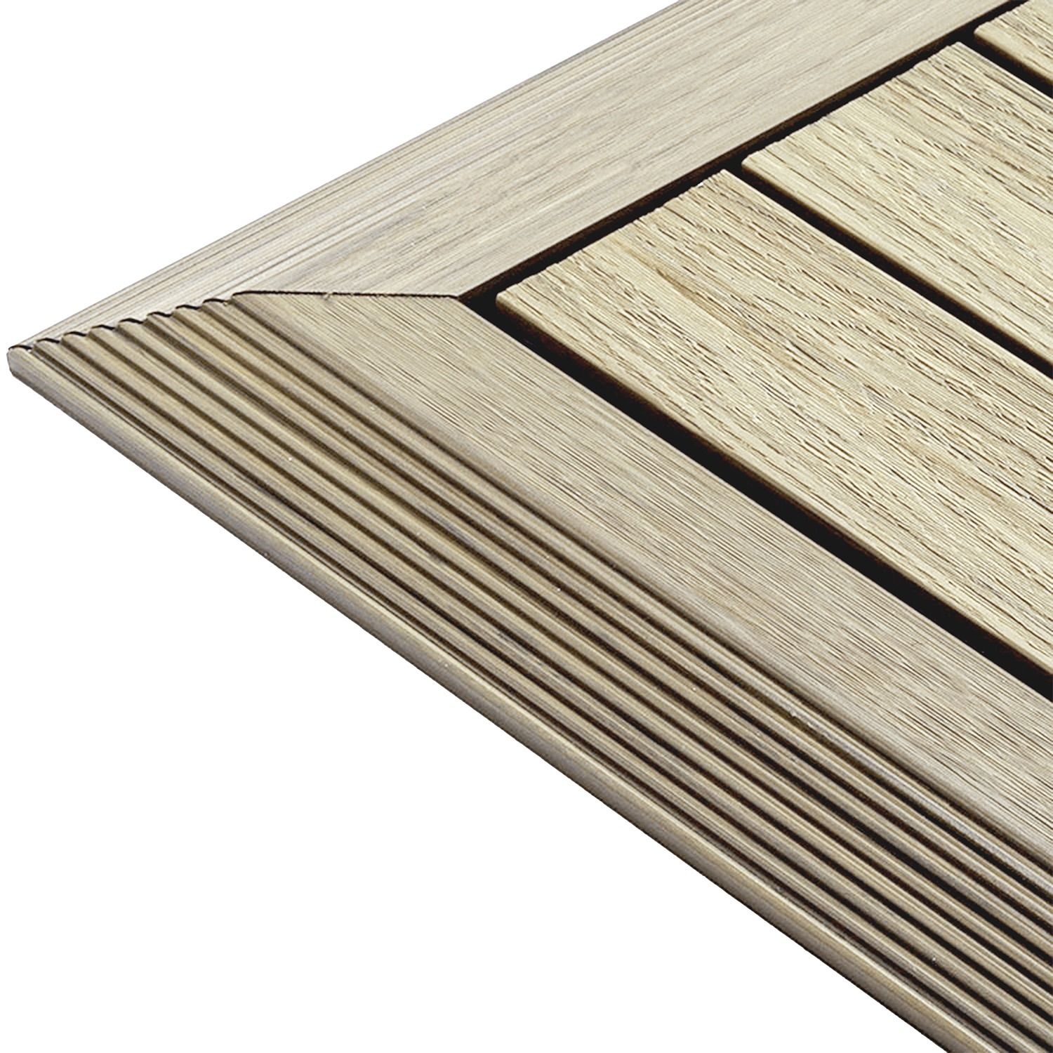 Premium Composite Decking Tile Side Ecru