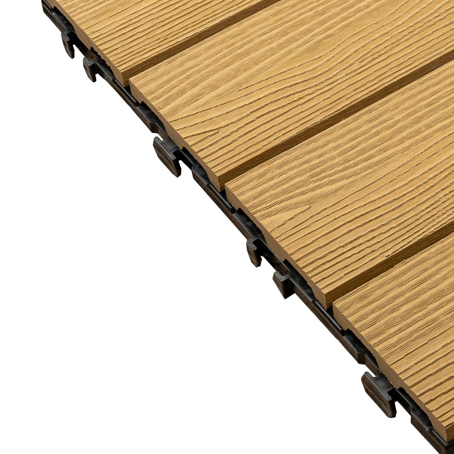 3D Composite Decking Tile Honey Teak 30 x 30 x 2,1 cm
