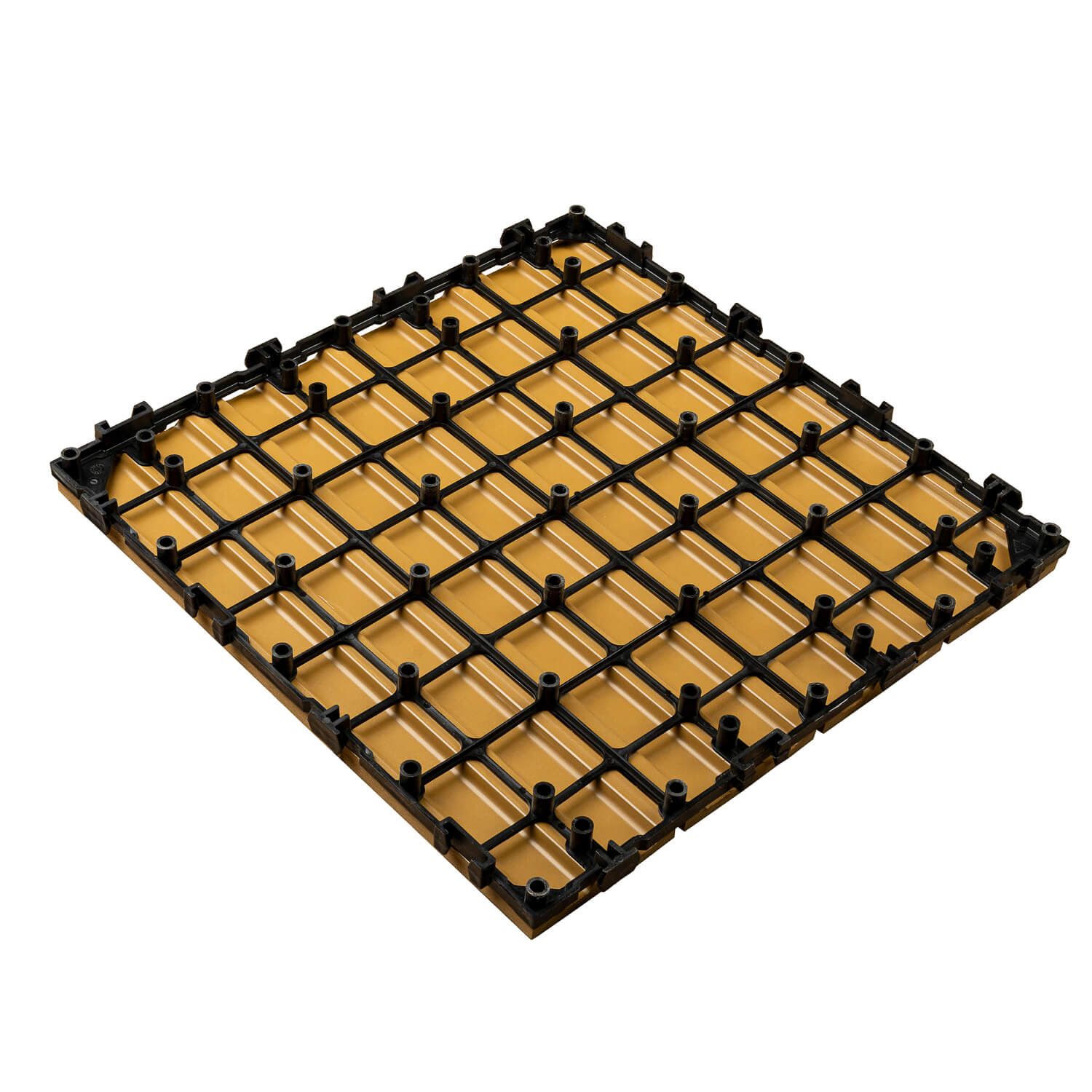3D Composite Decking Tile Honey Teak 30 x 30 x 2,1 cm