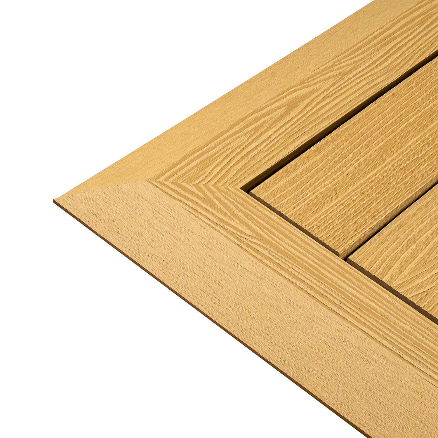 3D Composite Decking Tile Honey Teak 30 x 30 x 2,1 cm