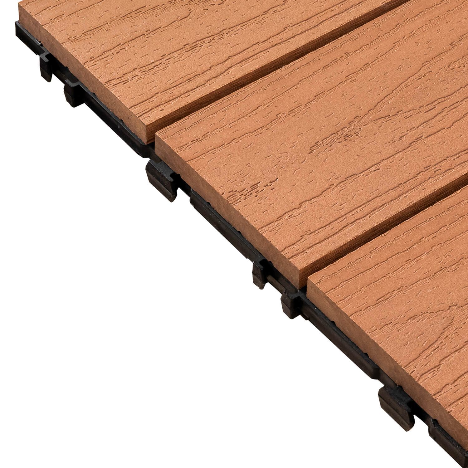 3D Solid Composite Decking Tile Light Brown 30 x 30 x 2,5 cm 3D Solid Composite Decking Tile Light Brown 30 x 30 x 2,5 cm