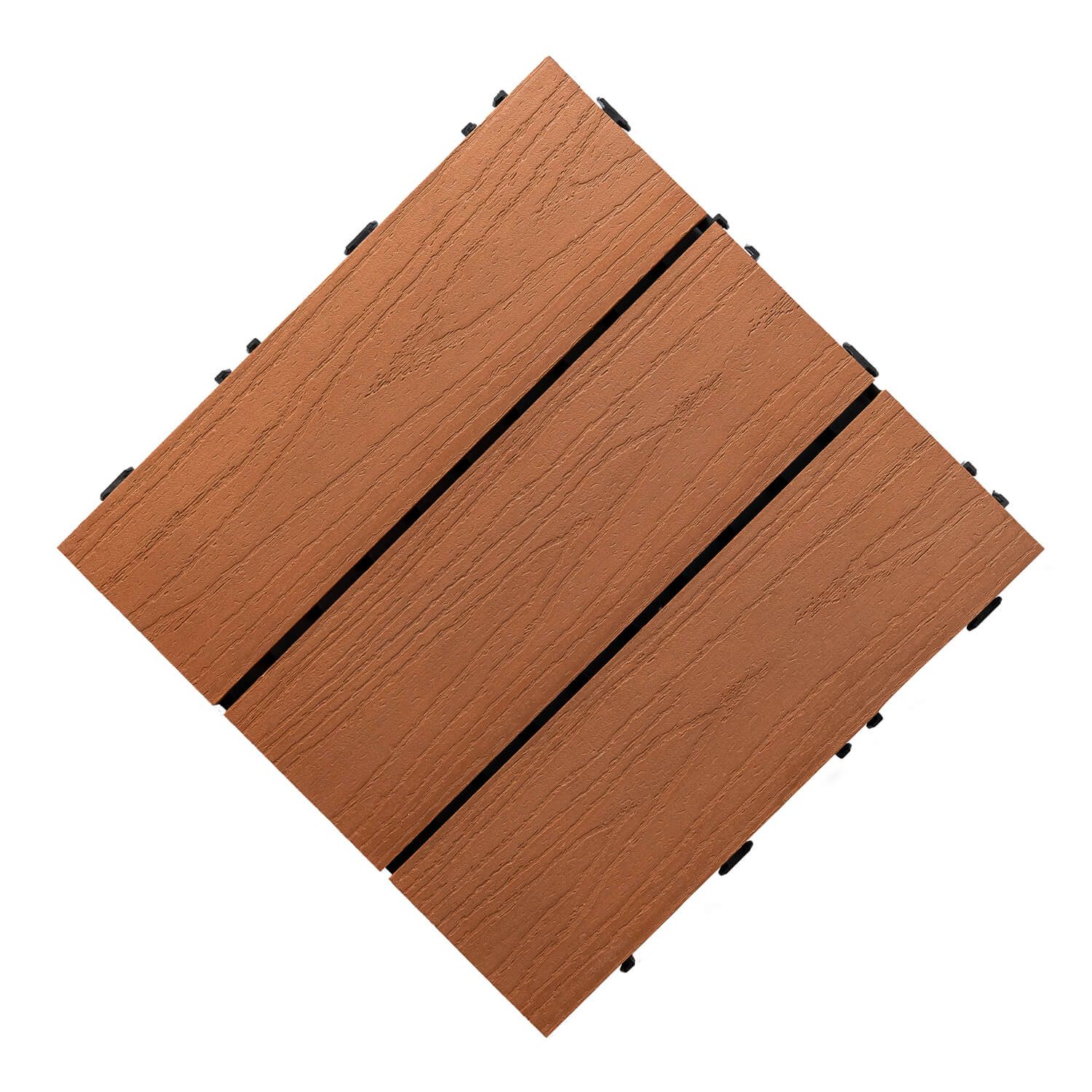 3D Solid Composite Decking Tile Light Brown 30 x 30 x 2,5 cm 3D Solid Composite Decking Tile Light Brown 30 x 30 x 2,5 cm