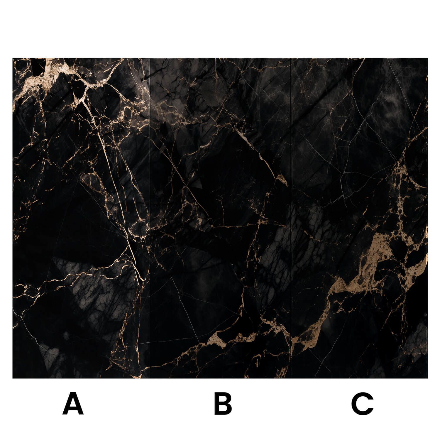 Wall Panel XXL Portoro Black Glossy 120 x 280 cm 3 mm (A)