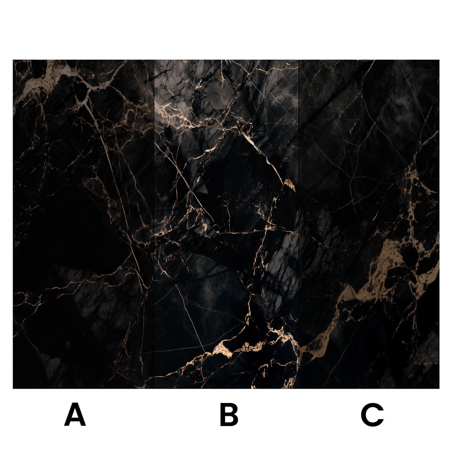Wall Panel XXL Portoro Black Glossy 120 x 280 cm 3 mm (B)