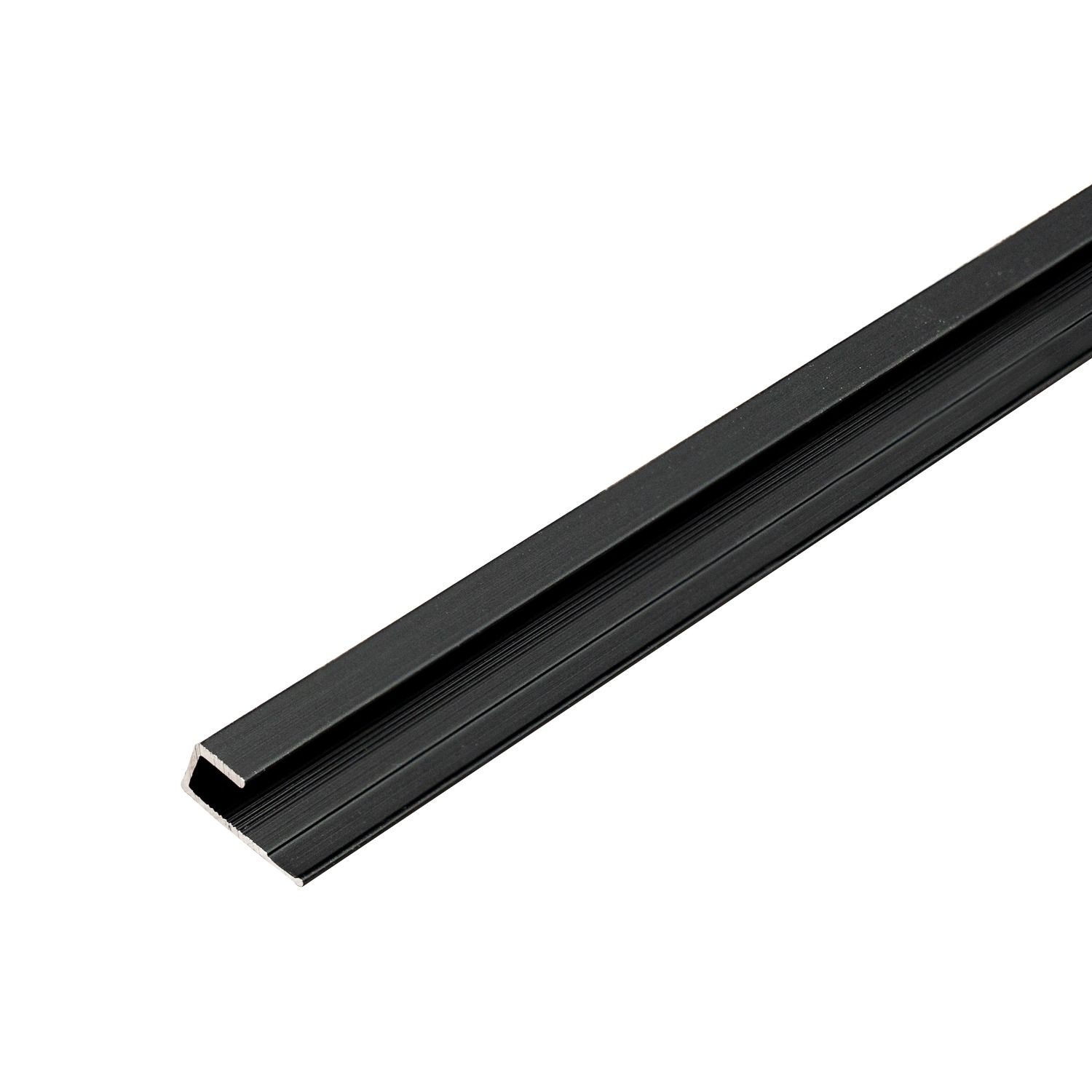 Aluminium Edge Trim Profile 4.5 mm for Wall Panels Black Matt – 2.9 m