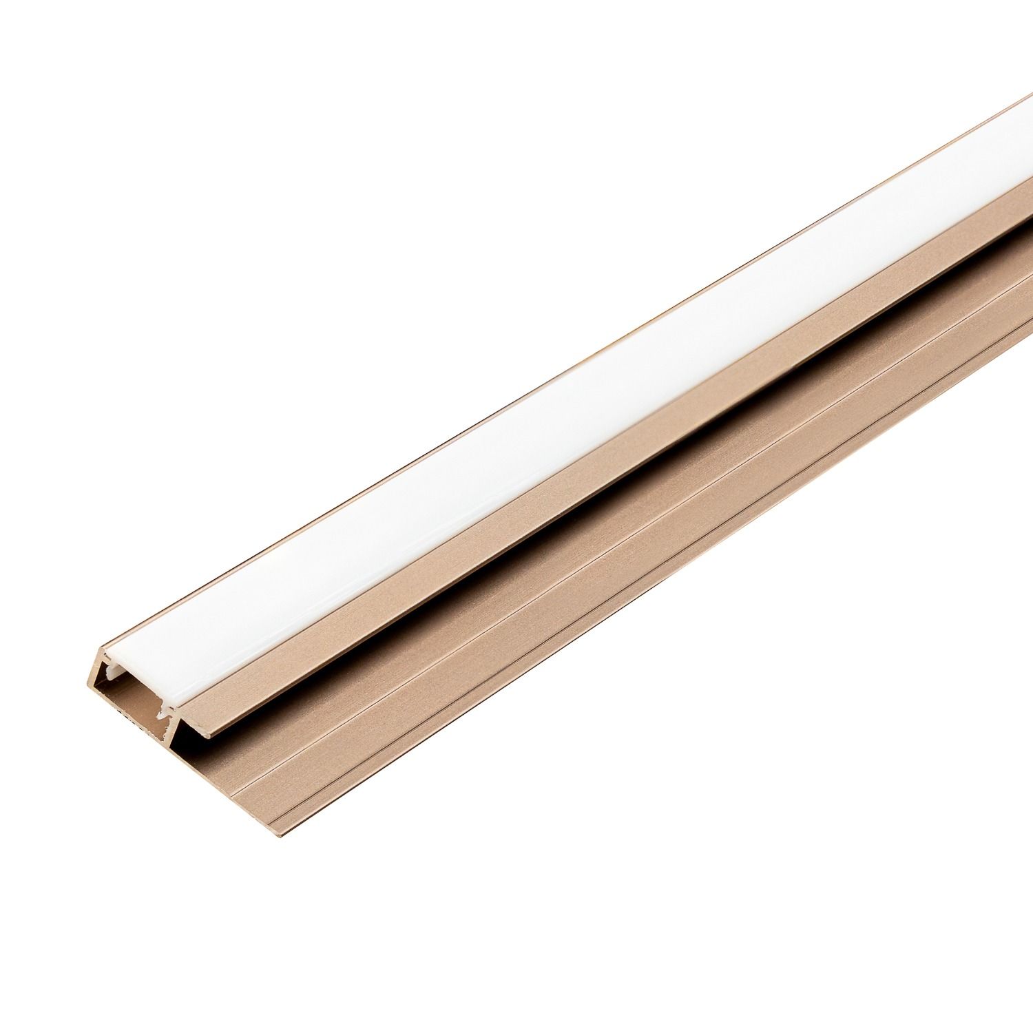 Aluminium LED Edge Trim Profile 4,5 mm for Wall Panels Copper Matt – 2,9 m