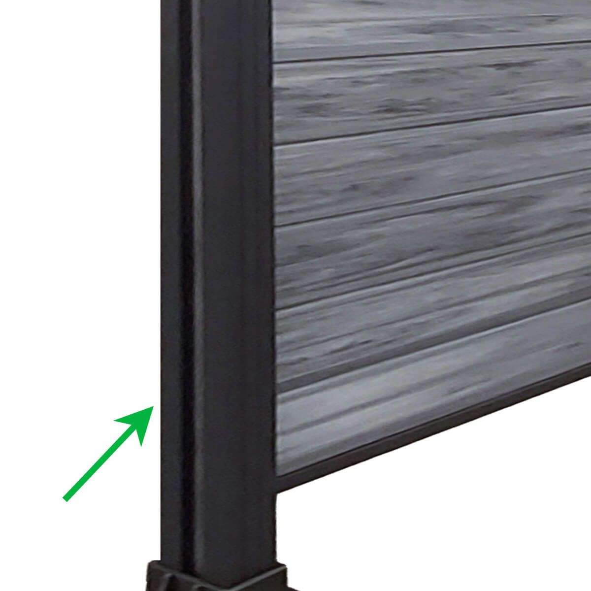 Słupek Ogrodzeniowy Aluminiowy 68x68 mm – dł. 2 m