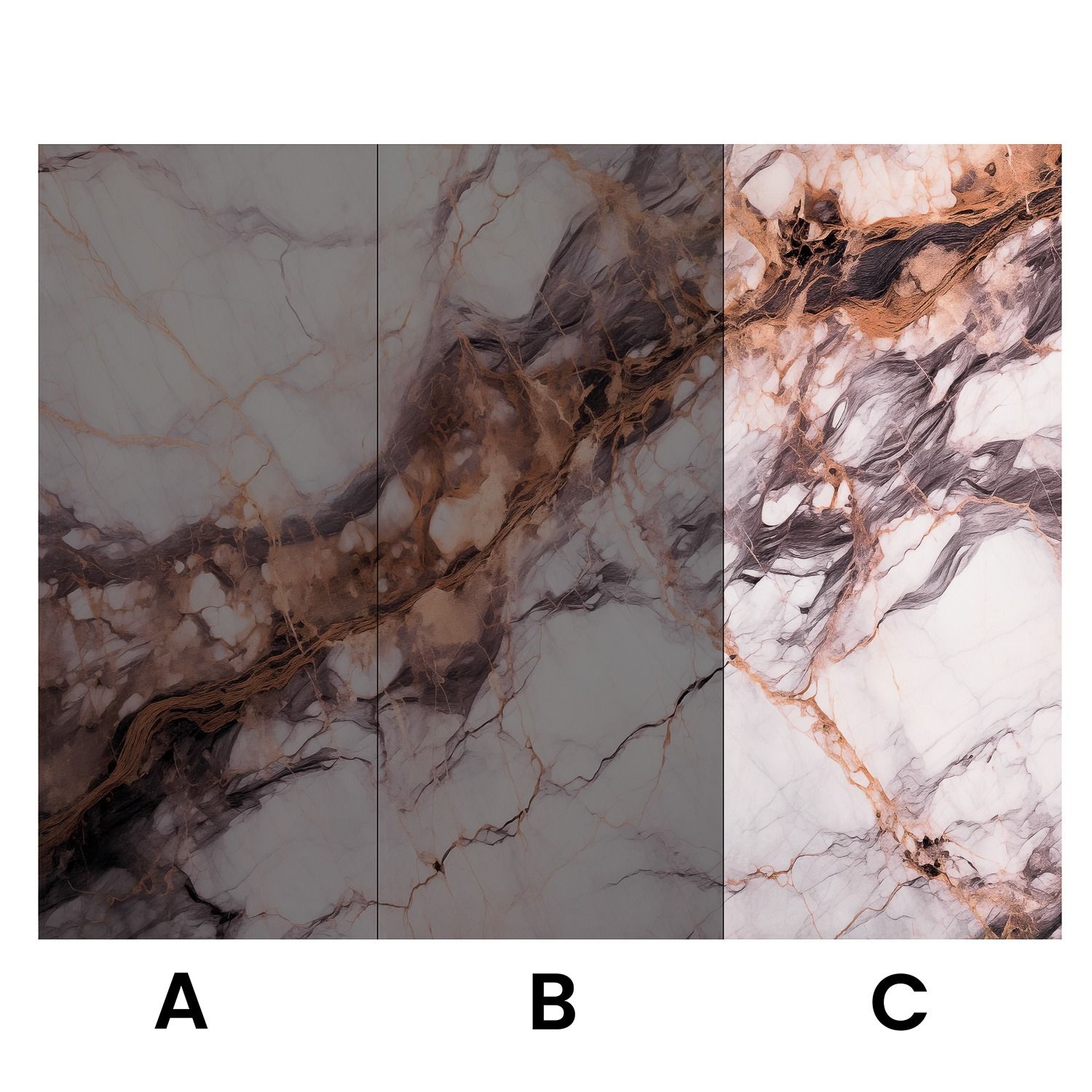 Wall Panel XXL Breccia Copper Glossy 120 x 280 cm 3 mm (C)