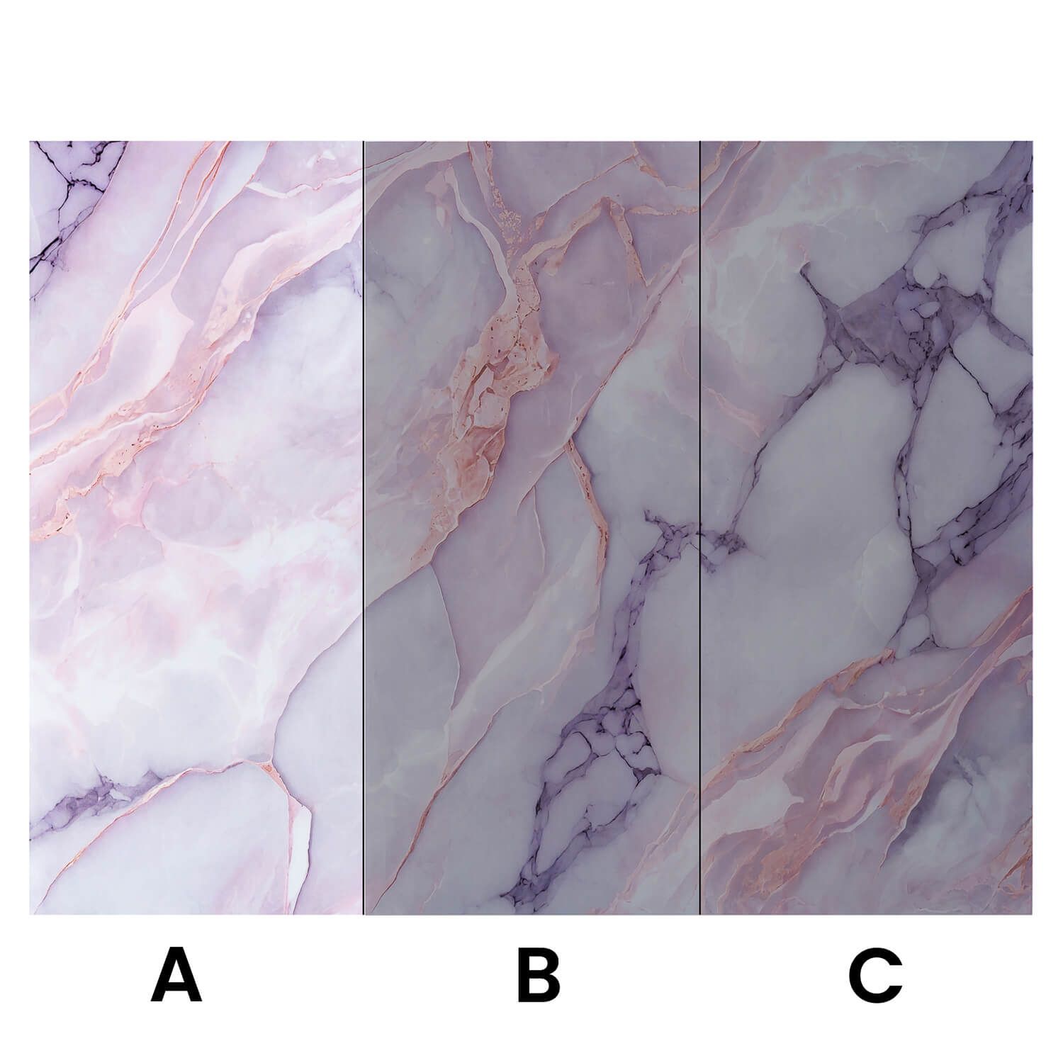 Wall Panel XXL Statuario Pink Glossy 120 x 280 cm 3 mm (A)