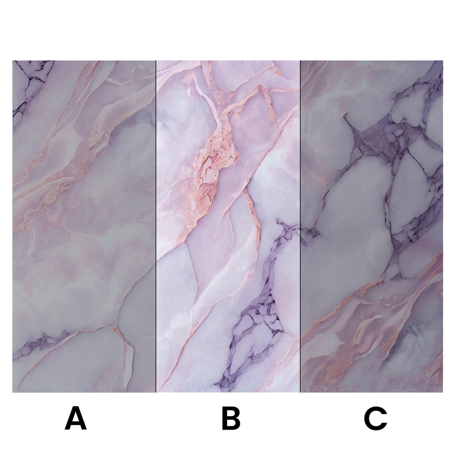 Wall Panel XXL Statuario Pink Glossy 120 x 280 cm 3 mm (B)