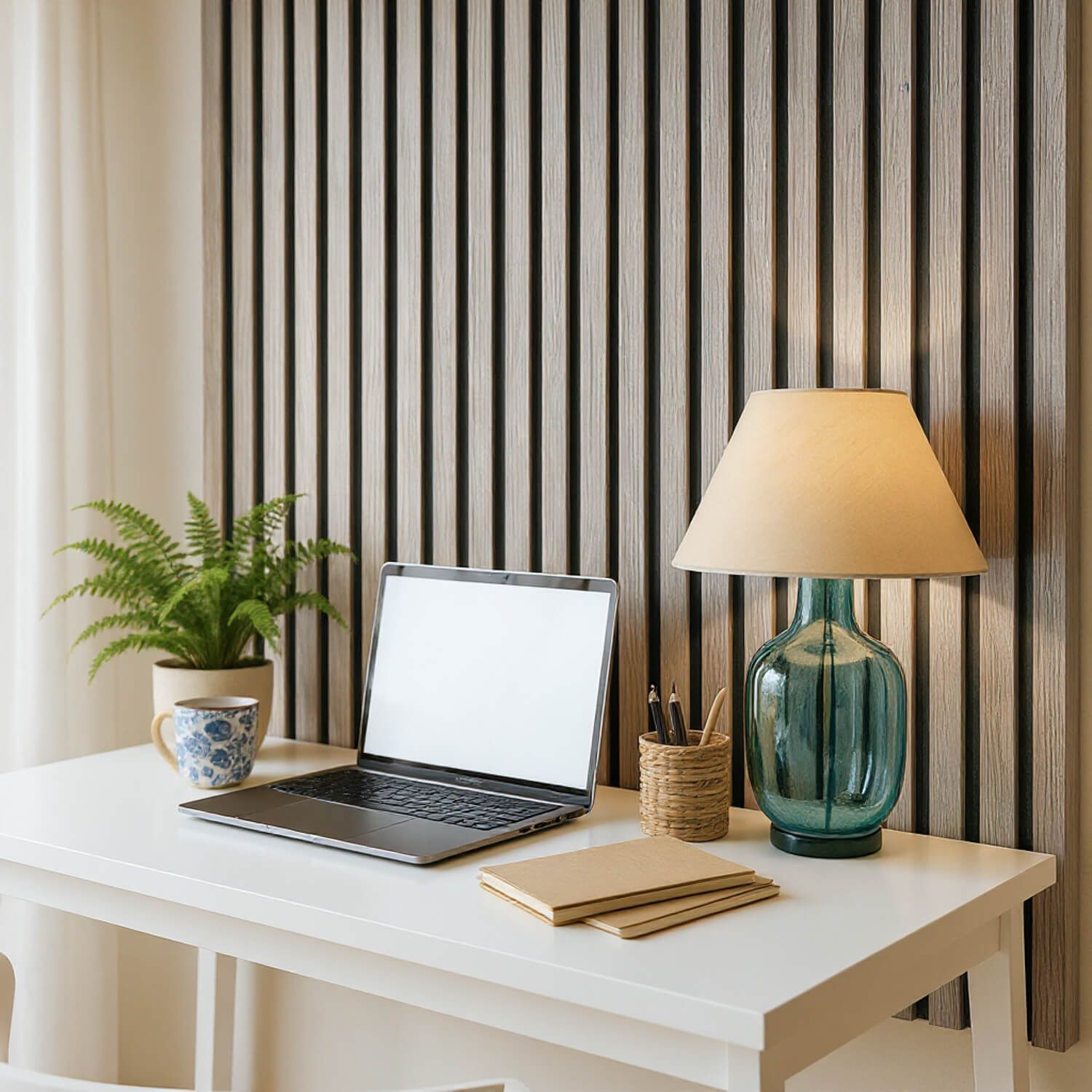 Lamele ścienne akustyczne na filcu Dąb Sonoma 2,1 x 30,5 cm – dł. 2,7 m