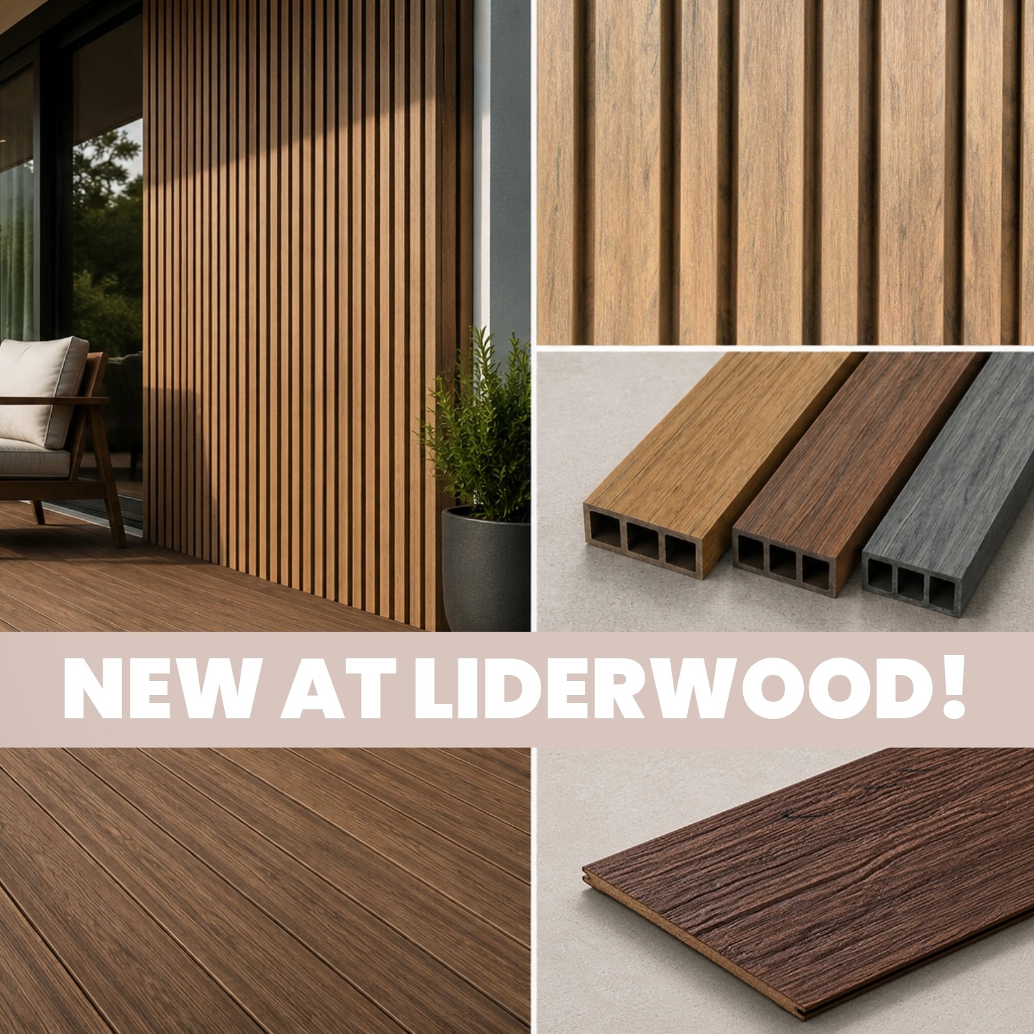 NEW at Liderwood: Solid XL, Premium Asymmetric Façade Slats and Decorative Profiles
