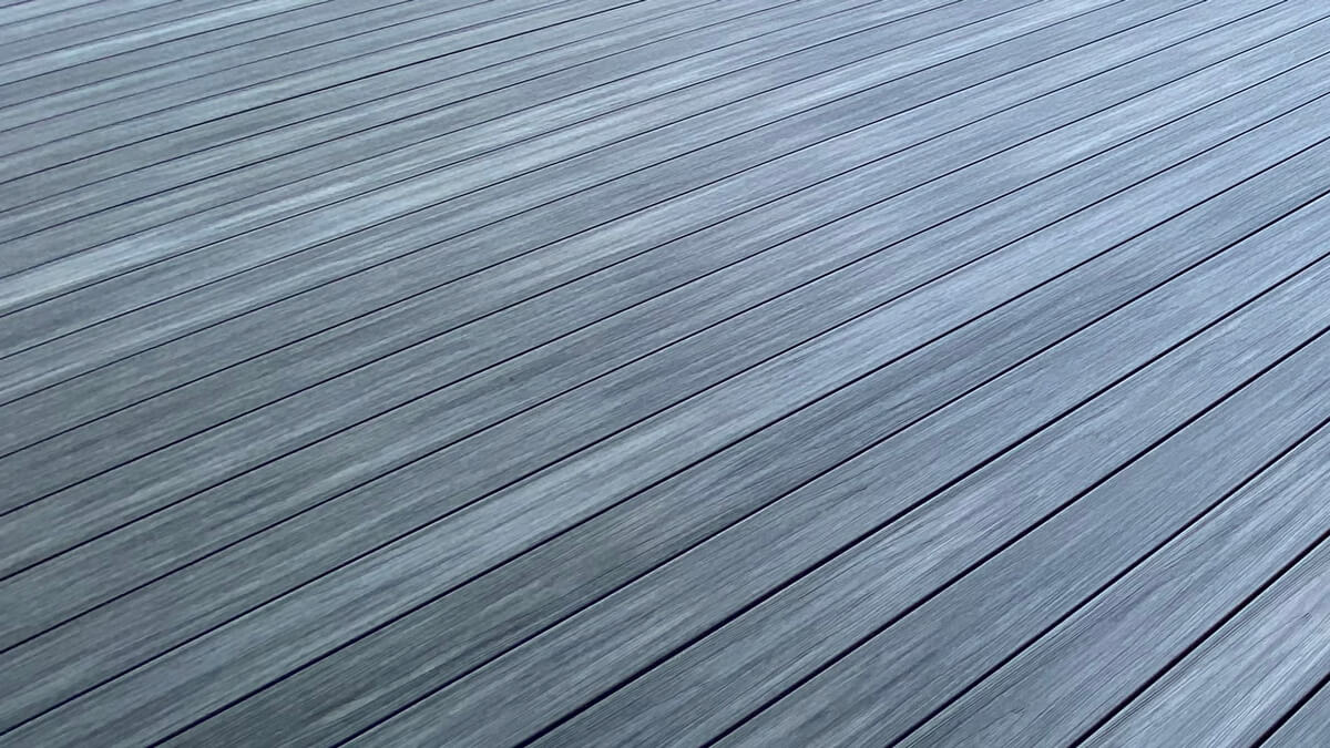 Terrace Made of Premium Gray Composite Decking Boards