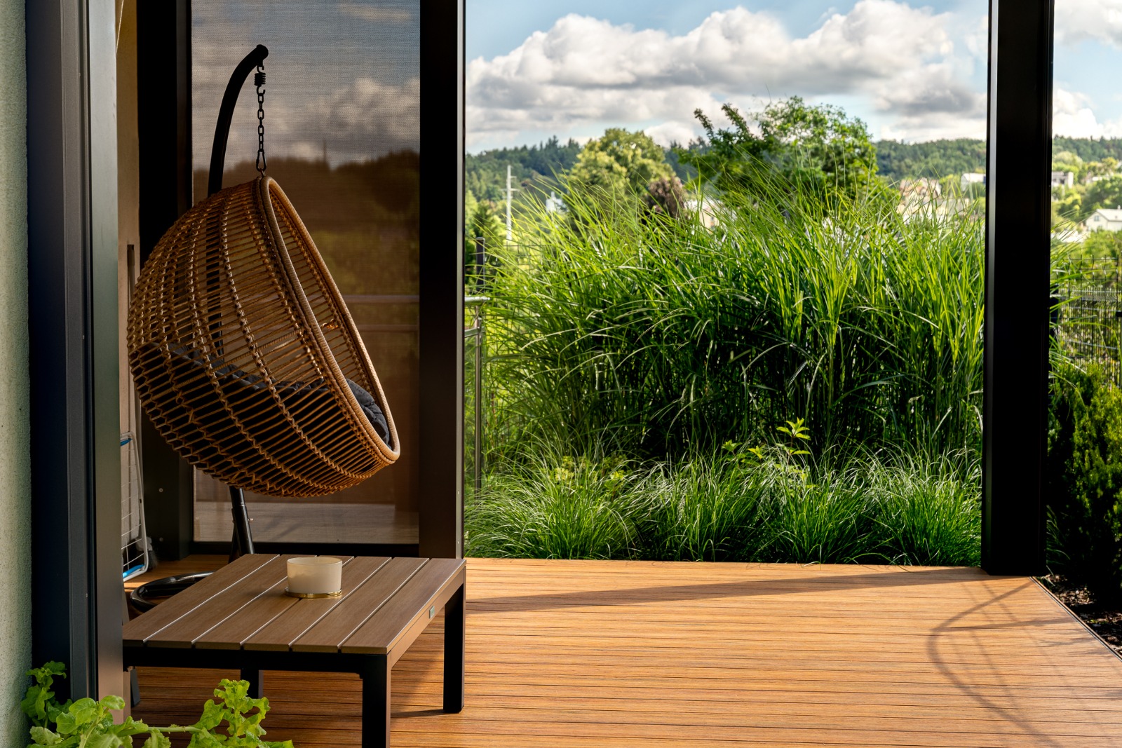 Terrace and garden structures in Amber tones