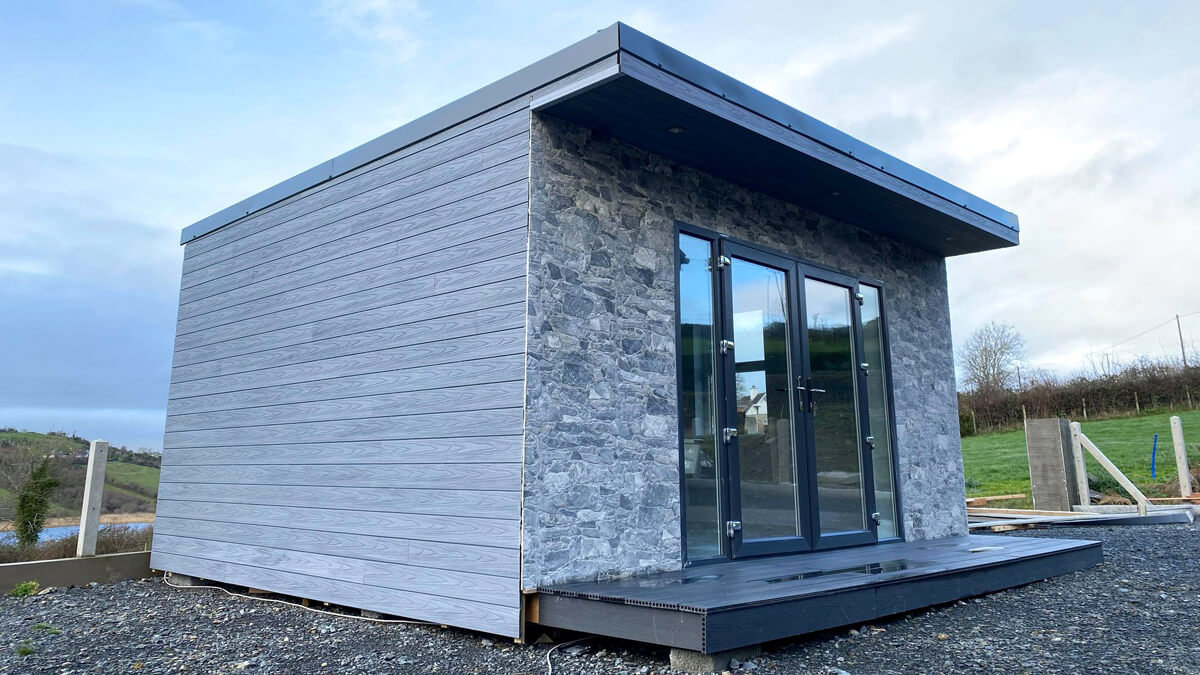 Holiday cottages – composite cladding boards Premium Gray