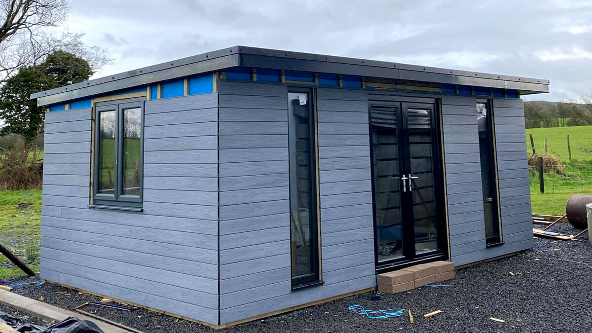 Holiday cottages – composite cladding boards Premium Gray