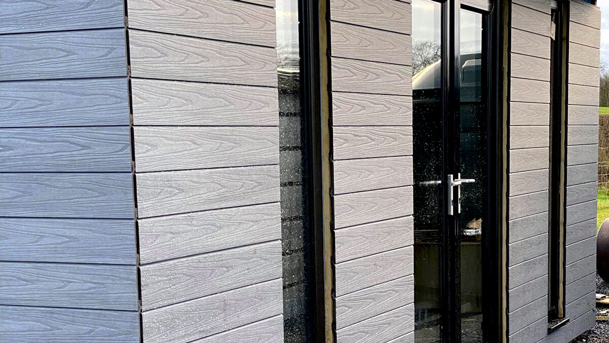 Holiday cottages – composite cladding boards Premium Gray