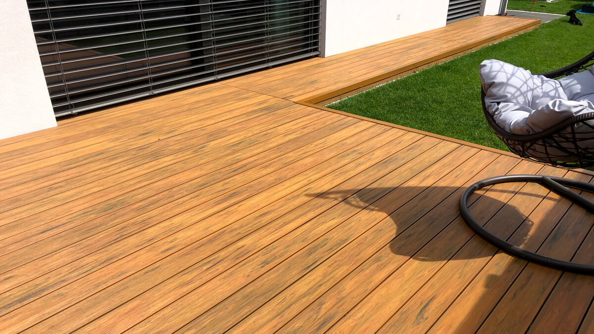 Terrace with Premium Amber Composite Decking