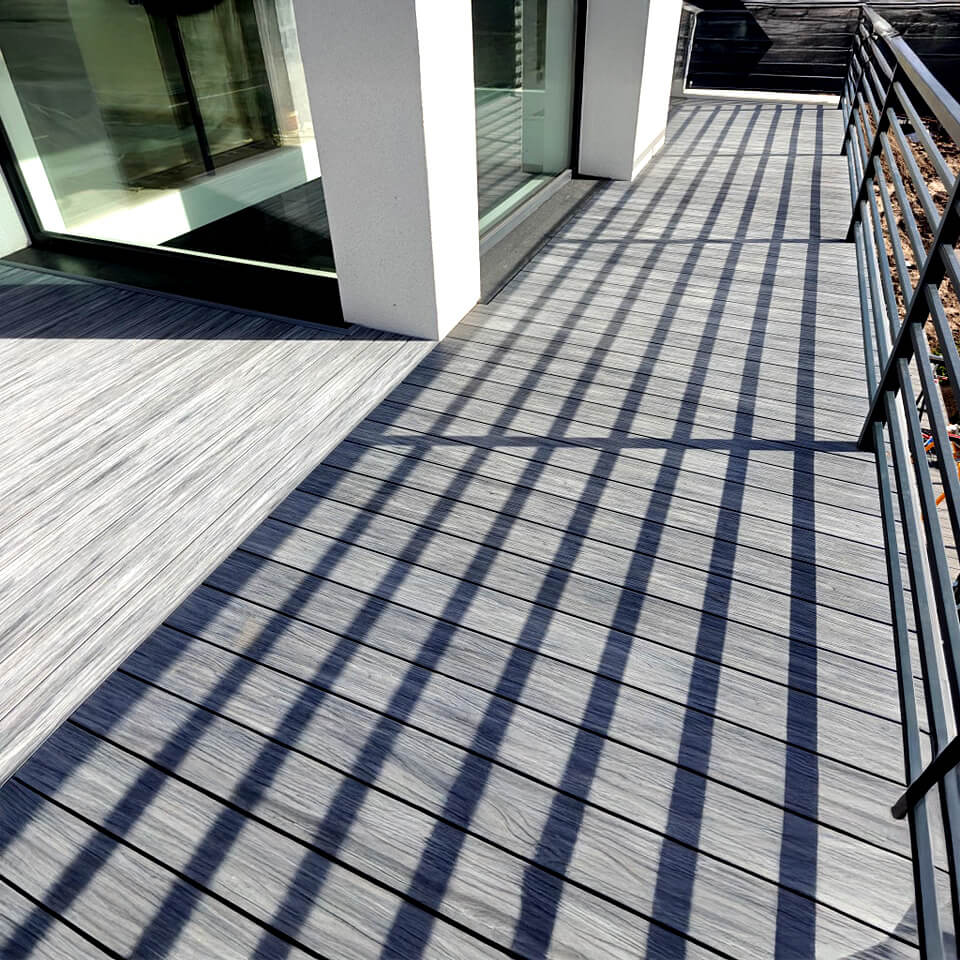 Spacious Terrace with Premium Gray Composite Decking