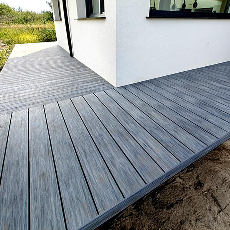 Spacious Terrace with Premium Gray Composite Decking