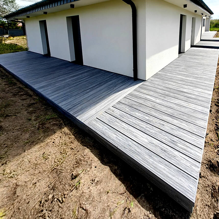 Spacious Terrace with Premium Gray Composite Decking