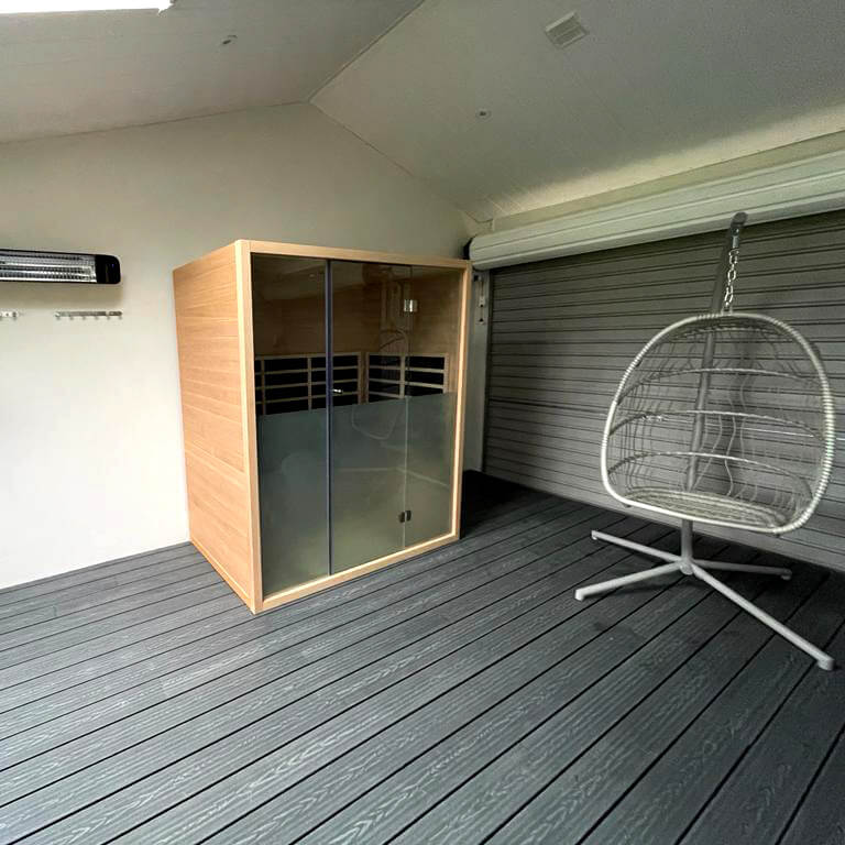 Relaxation and Design Combined – Interior with 3D Classic Grey Composite Decking