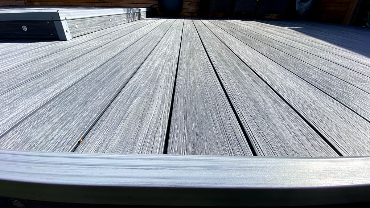 Terrace made of composite decking board Premium Gray