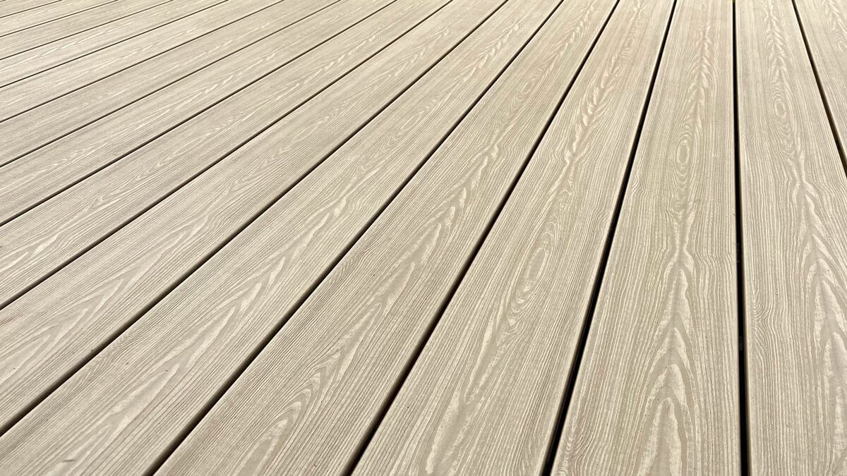 Terrace made of composite decking board 3D Honey Teak - Wood structure