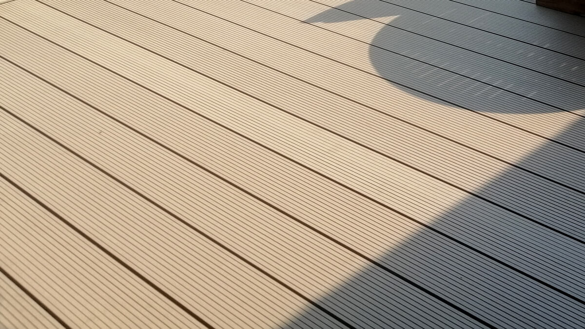 Terracce with stairs - WPC decking board Honey Teak