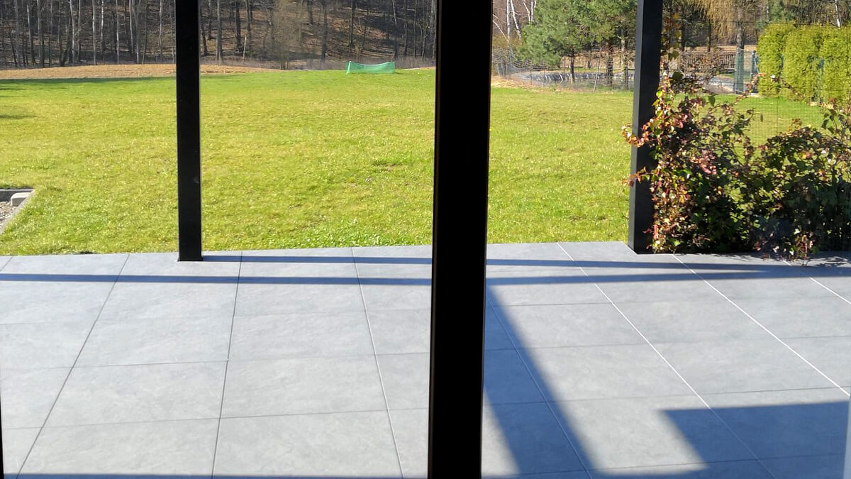 Terracce in Gdansk made of Stoneware tiles Sierra Gray