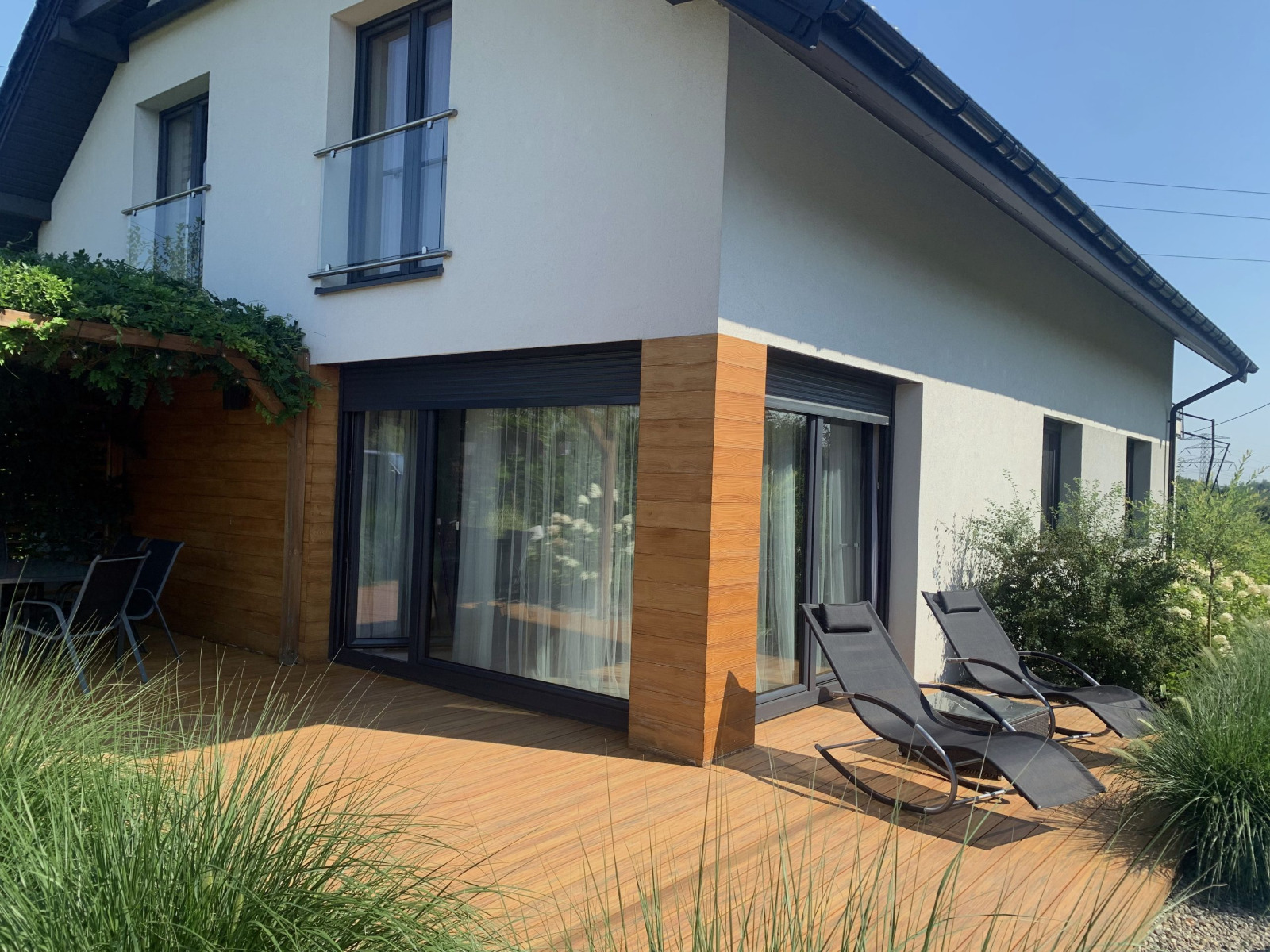 Terrace arrangement - composite decking board Premium Amber