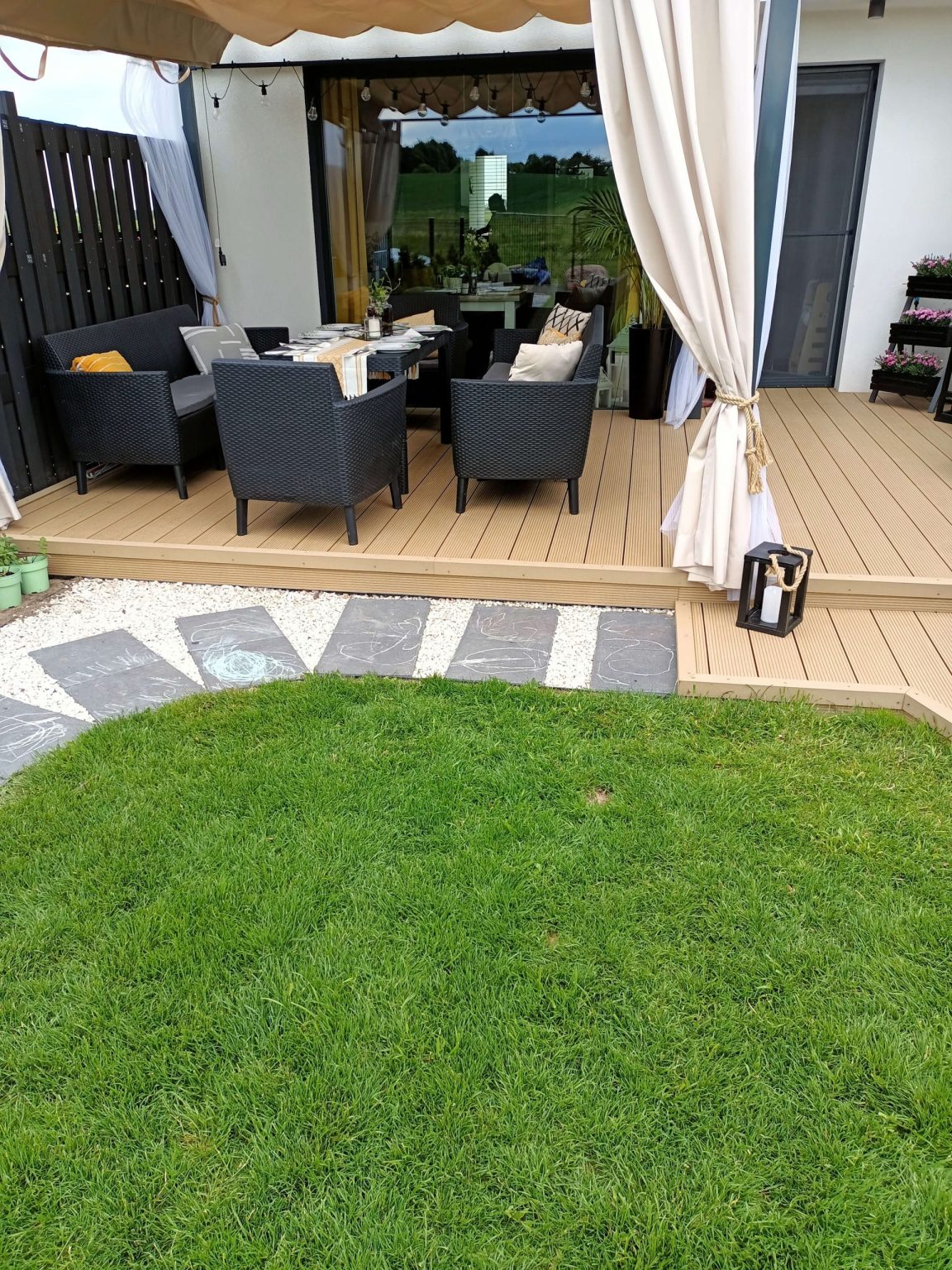 Terrace Design with Standard Honey Teak Composite Decking