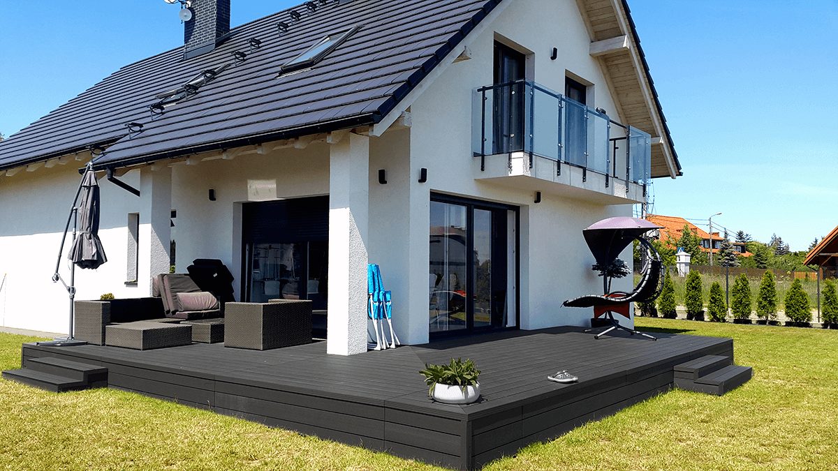 Terrace with Standard Anthracite Composite Decking