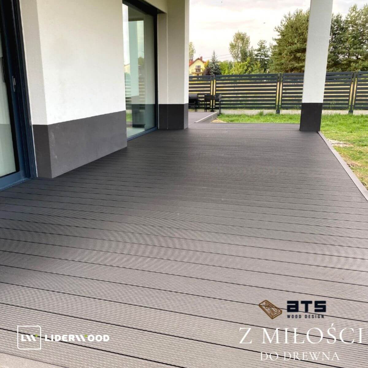 Standard Anthracite composite decking board – the perfect finish for your terrace