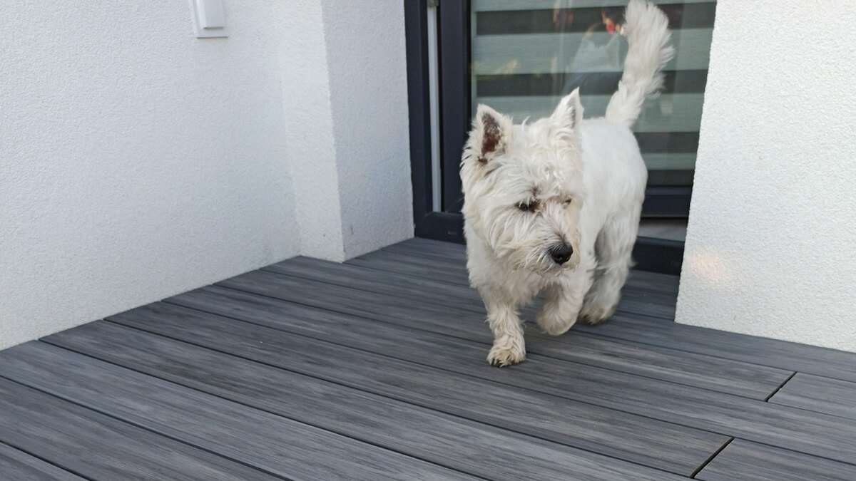 Balcony and stairs - composite decking board Premium Gray
