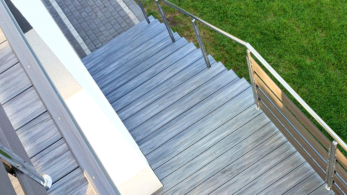 Balcony and stairs - composite decking board Premium Gray