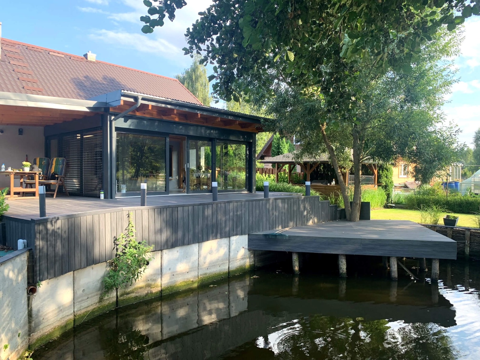 Large composite decking Premium Anthracite