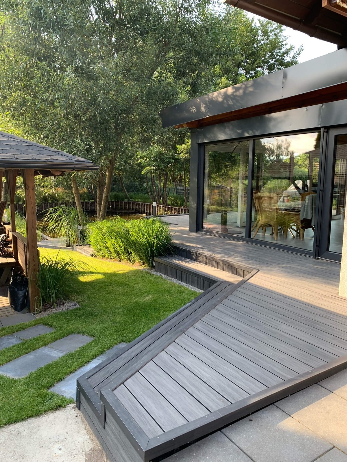 Large composite decking Premium Anthracite