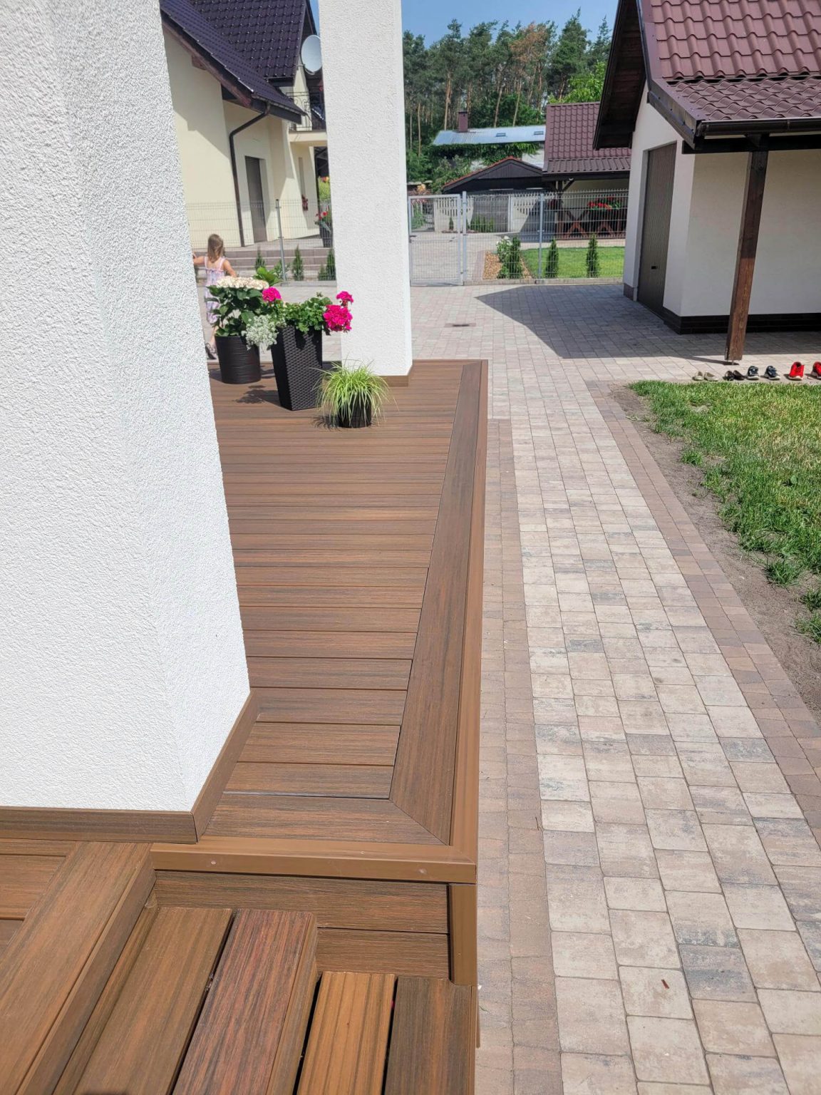 Terrace Made of Premium Teak Composite Decking Boards