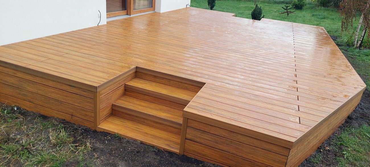 Terrace with steps – Amber Premium composite decking boards