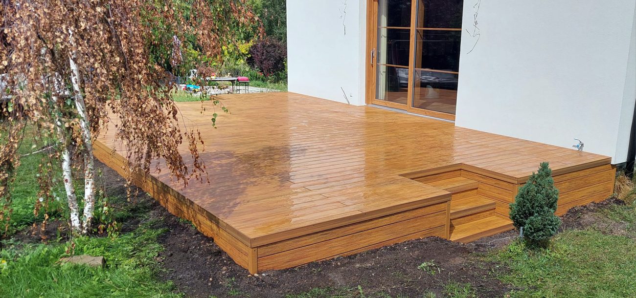 Terrace with steps – Amber Premium composite decking boards